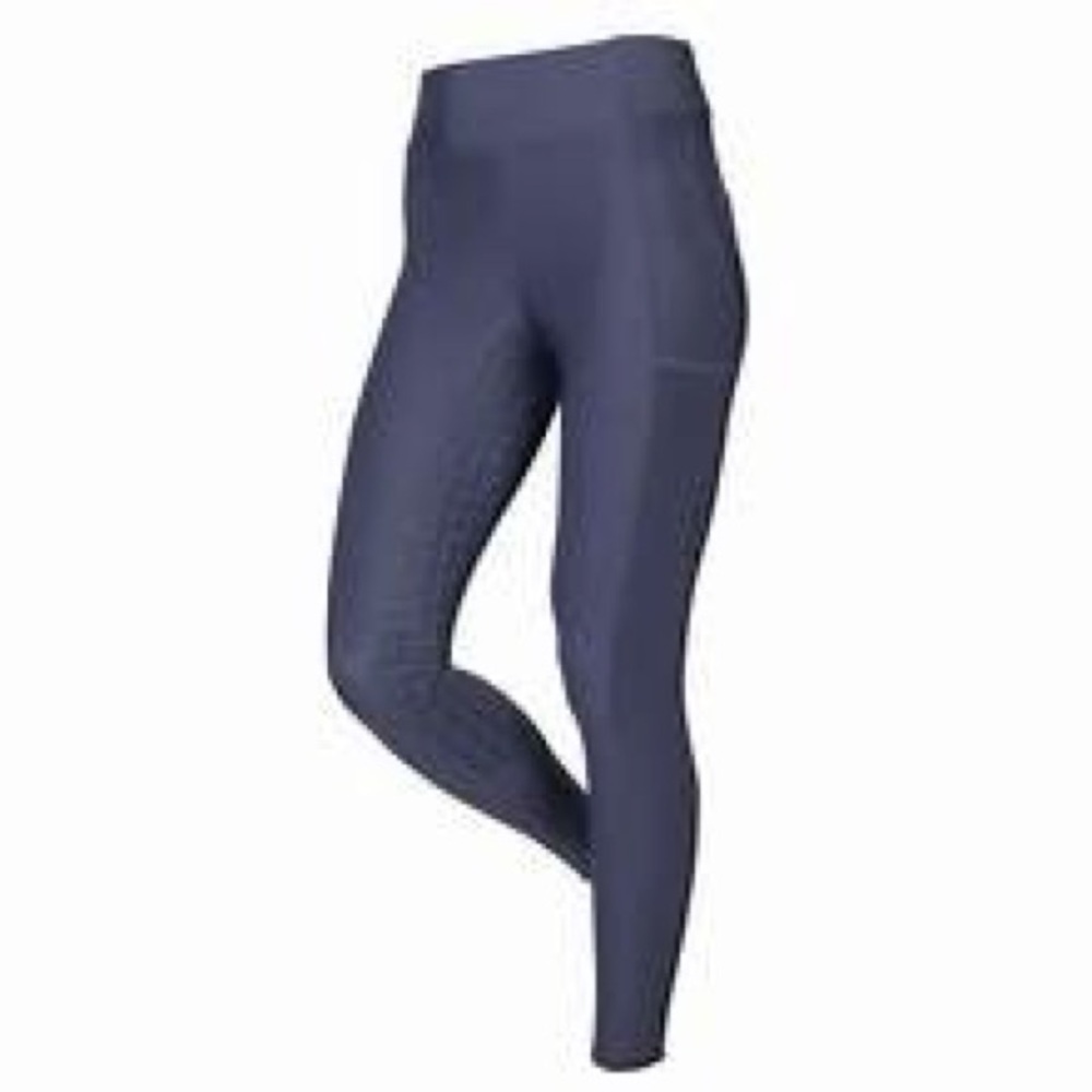 LeMieux Summer Pull-On Breeches Pants Equestrian  Bluebell Size 2 Full Seat